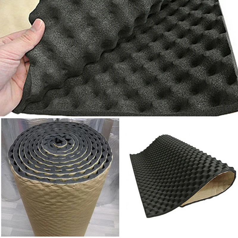 

Auto Accessories Foam Noise insulation Mat Black Deadener Sound Pad Carpet Dampening 50*50*2cm High quality for Car Parts