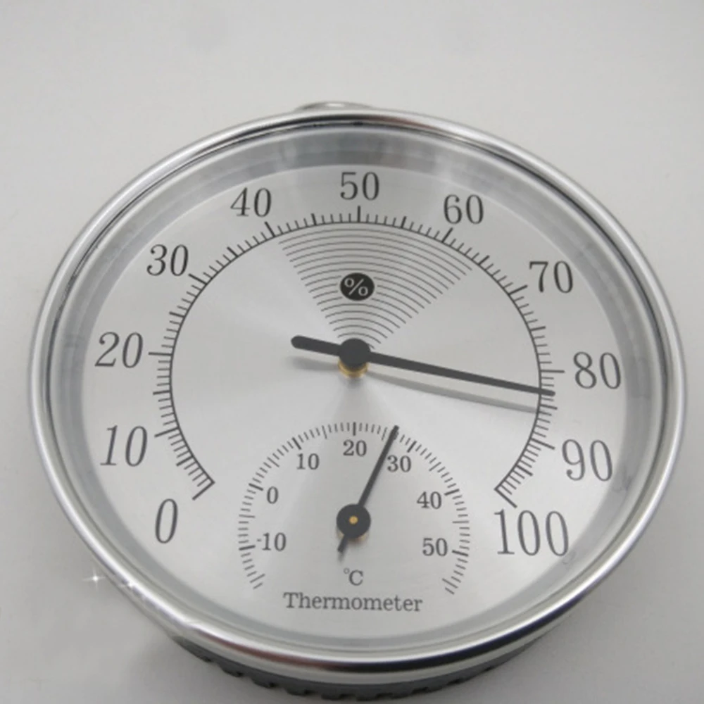 

10cm Indoor Temperature Humidity Meter Analog Thermometer Hygrometer 0-100 In House School Office Hotel Factory Storeroom