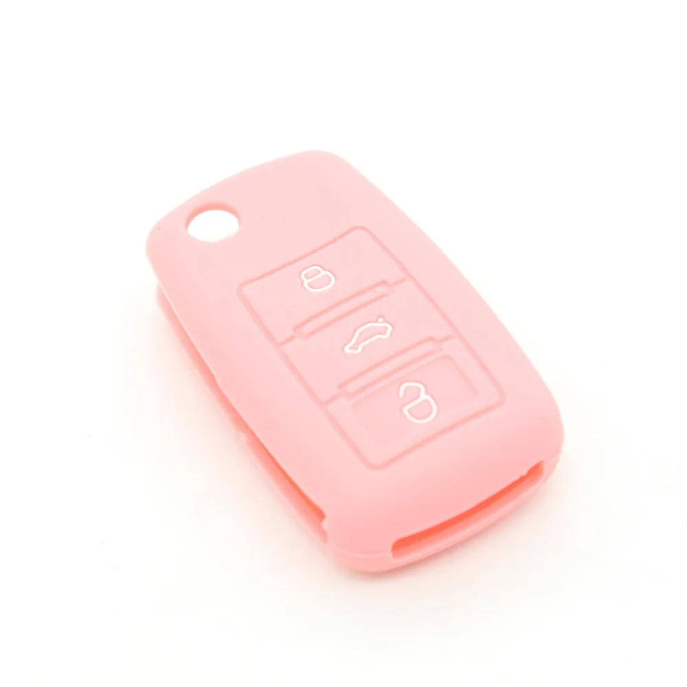 Car Key Shell Cover For VW Skoda Octavia 3 Buttons Flip ...