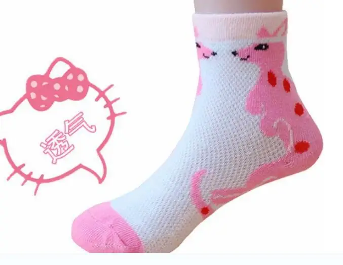 Г., летние сетчатые Носки ярких цветов с рисунком лисы для мальчиков носки для девочек 10 шт. = 5 пар, детские носки для детей от 0 до 5 лет - Цвет: pink 5 pairs