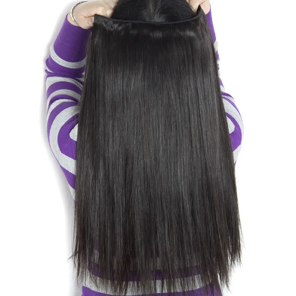 Volys Virgo Peruvian Straight Hair Bundles With Closure 3 Bundle Remy Weave Human Hair Bundles With Closure 4 pcs/lot