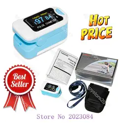 Бесплатная доставка OLED Пульсоксиметр пальца монитор крови кислородом SpO2 + CASE CMS50NA CONTEC