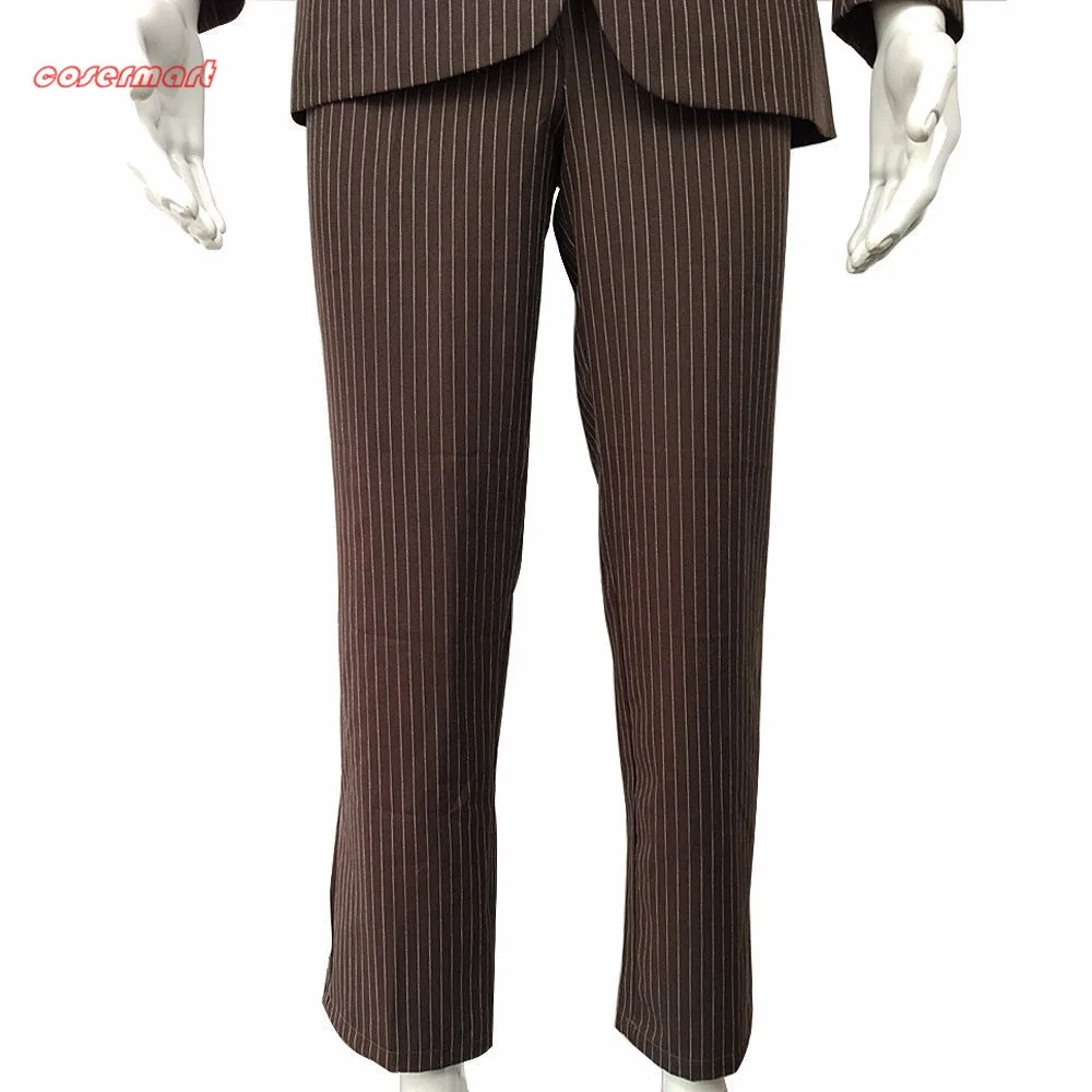 Who is Doctor Who Dr Brown Pinstripe Business Jacket Suit Cosplay Costume Men Halloween Party (6)