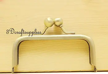 

metal purse frame glue on clasp clip anti bronze 3 1/2 inch X 1 1/2 inch C42