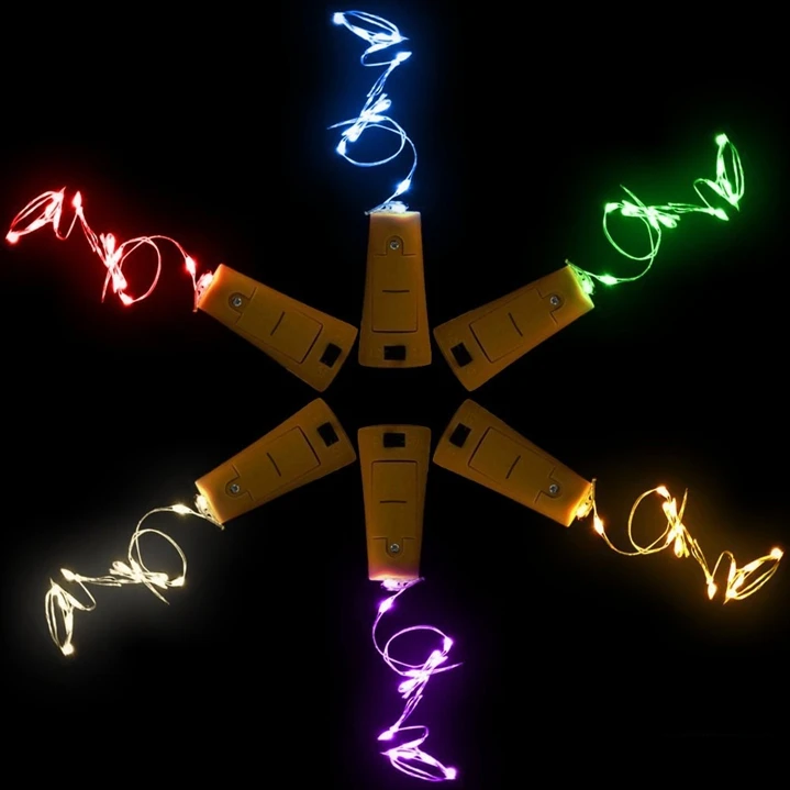 Garrafa de Vinho Festa de Casamento de Natal Luz em Forma de Cortiça para Casa String Peça Incluído Baterias Lâmpadas Rolha Led Luz 50 6 Fios de LED