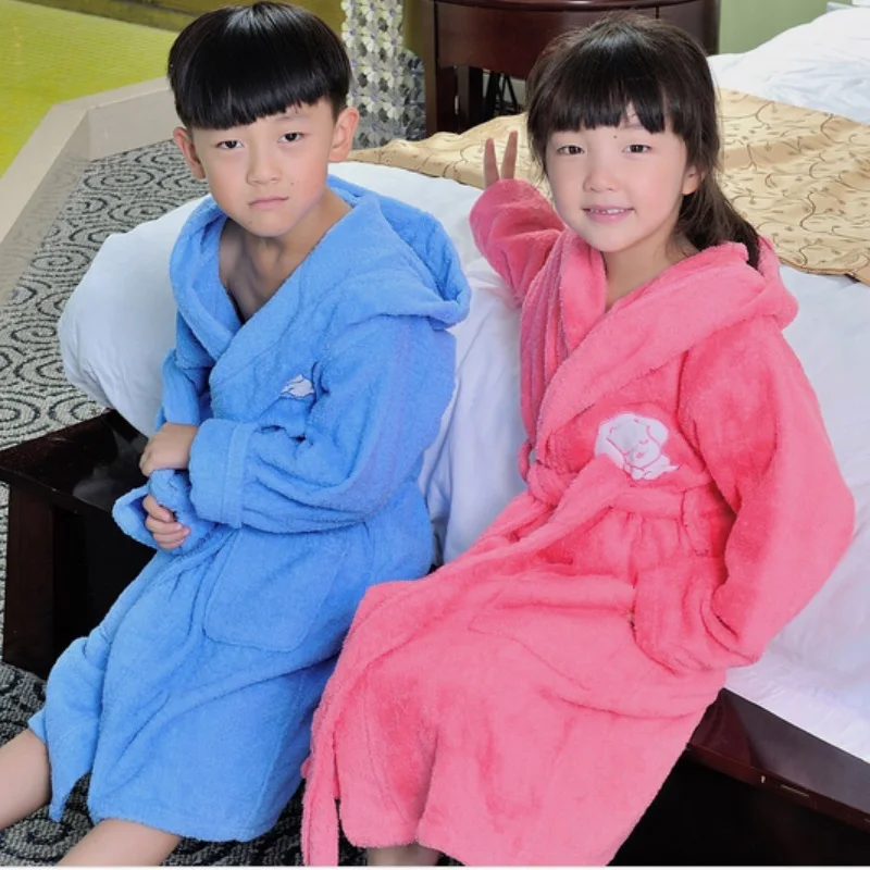 2018 Spring Autumn Winter children's bathrobes puppy dog hooded long sleeve sleepwear girls pink robe boys robes pyjamas kids 2018 Spring Autumn Winter children's bathrobes puppy dog hooded long sleeve sleepwear girls pink robe boys robes pyjamas kids