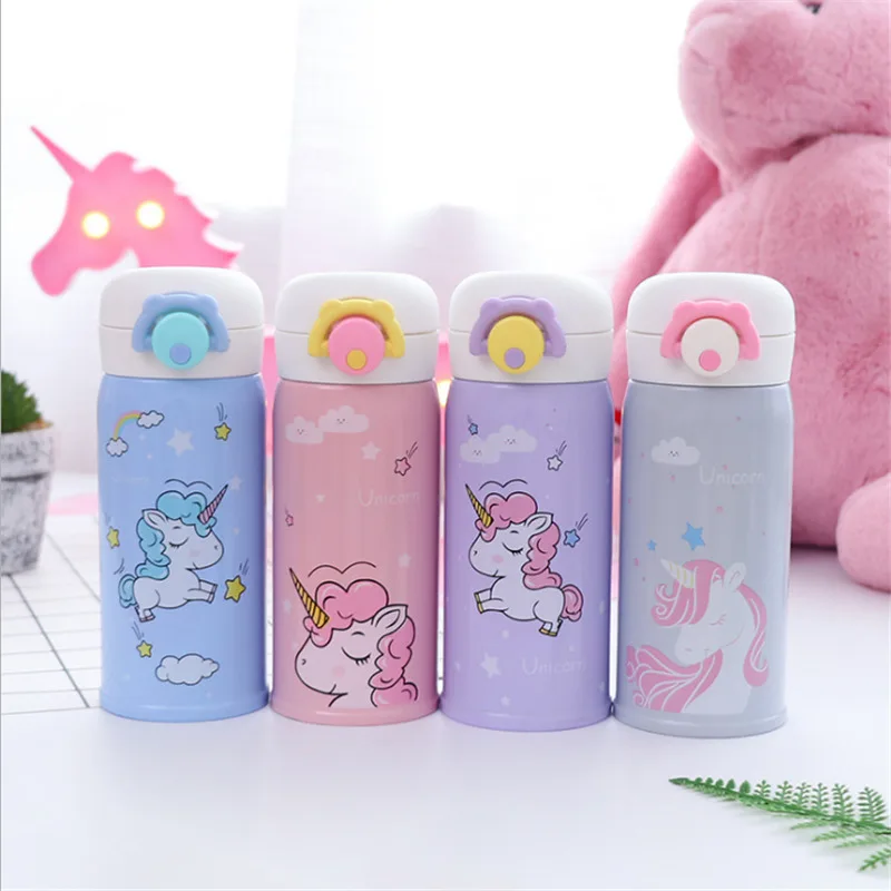 

350/500ml New Unicorn Mug with Strainer Thermo Mug Thermos Cute Coffee Cup Stainles Steel Thermal Bottle Termos Unicorn Party