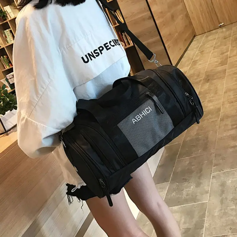 

Sports Gym Bag with Wet Pocket & Shoes Compartment Large Capacity Fitness Training Travel Shoulder Bags for Women Men 2019 New