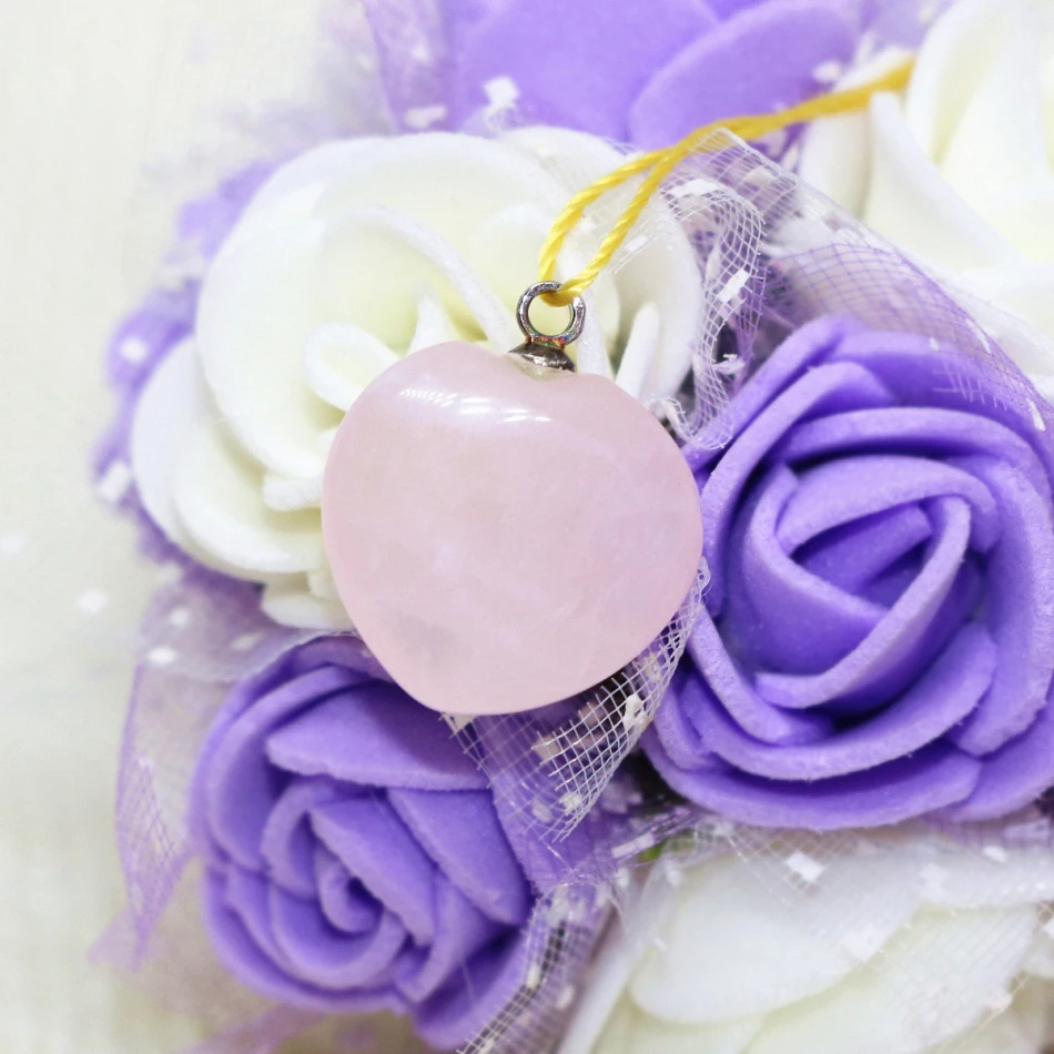 Бесплатная доставка 2 шт. розовый кварцевый кристалл Кристальный камень подвески
