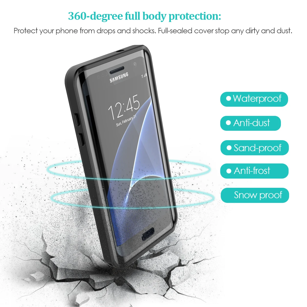 Водонепроницаемый чехол для телефона s для samsung Galaxy S7 Edge чехол Защита на 360 градусов противоударный чехол для samsung Galaxy S7 Edge чехол