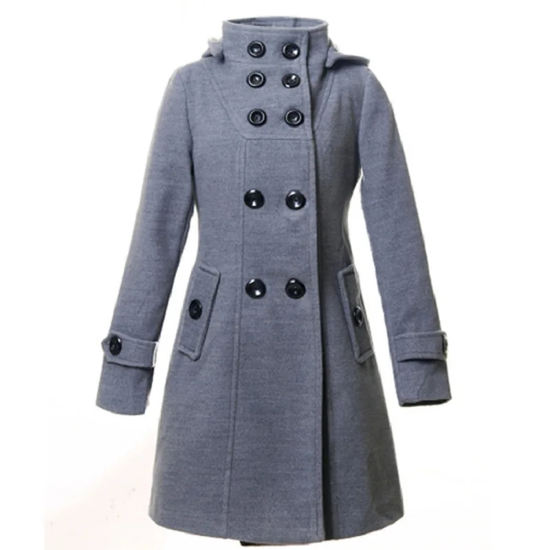 Noir Col Chaud Rabattu champagne Rose rouge Occasionnel Femmes Manteau D'hiver Volants Ww039 ardoisé Automne Long rose Survêtement Noir Femelle À rRxwqE8r