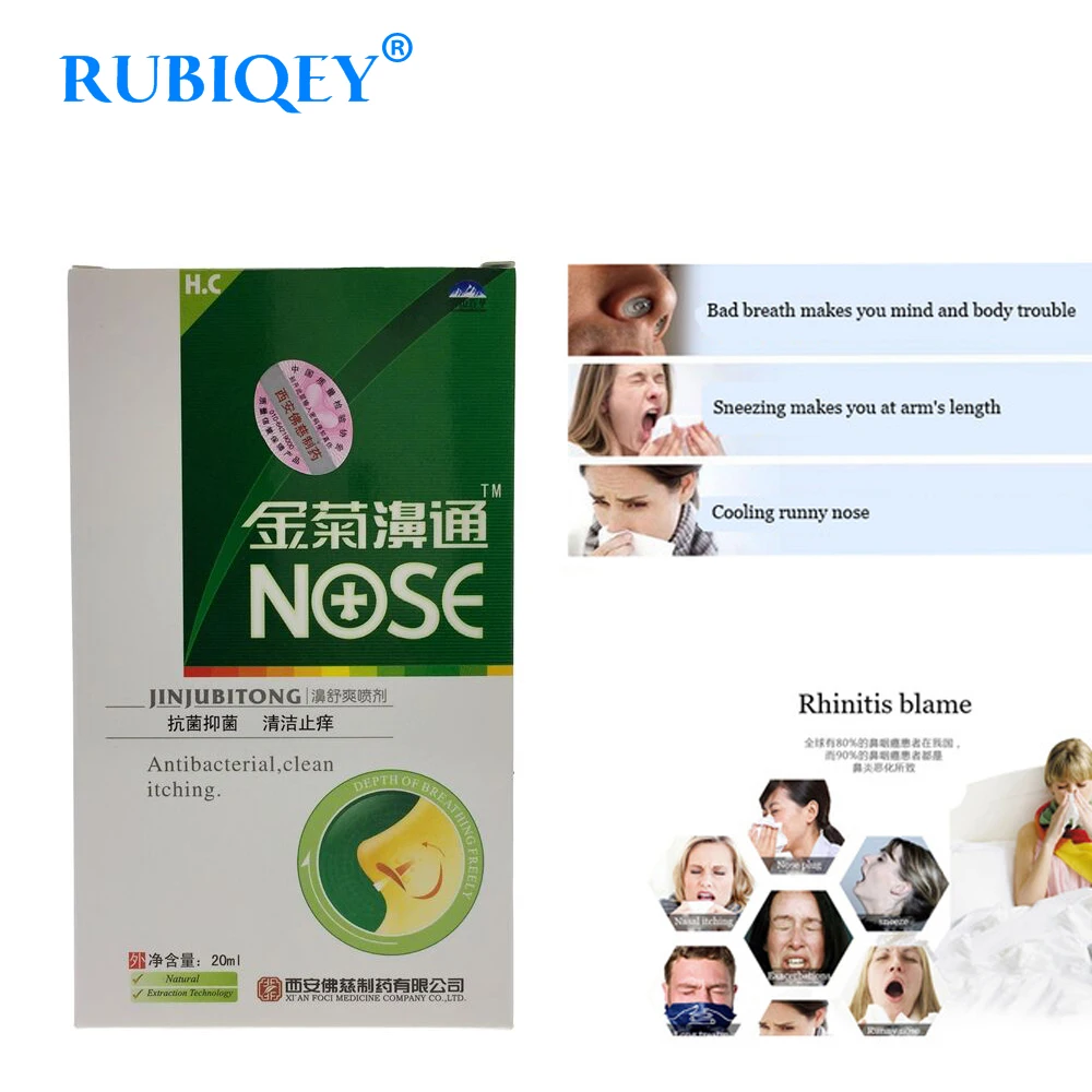 

Rhinitis Spray Sinusitis Nasal Congestion Itchy Allergic Nose Medicine RUBIQEY