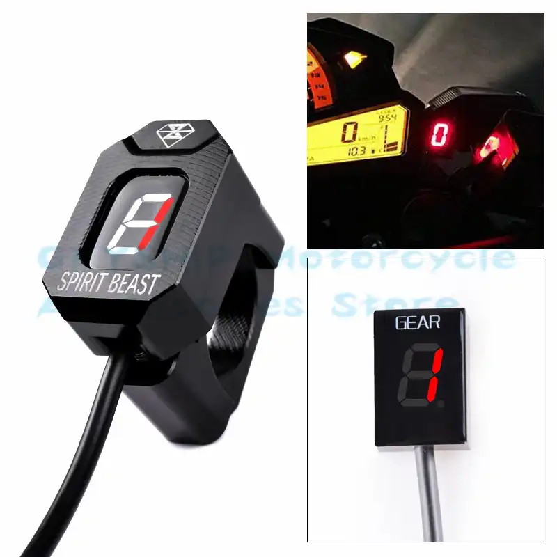 Color : Blue Light Gear indicator For Yamaha FZ8 2010-2015 FZS 1000 Fazer 2001-2015 MT 01 MT01 2005-2012 Motorcycle Gear Indicator 1-6 Level Digital Gear Meter
