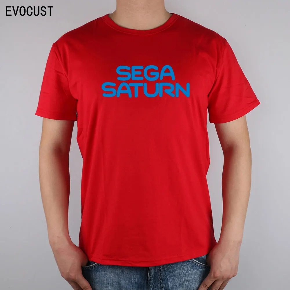 Sega Сатурн Логотип Футболка Топ из лайкры и хлопка Для мужчин футболка - Цвет: Красный