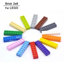 Детские развивающие игрушки Совместимость с лего кирпича части 2X8* ABS пластик Строительные блоки Набор раннего обучения DIY игрушки подарки 100 шт./лот