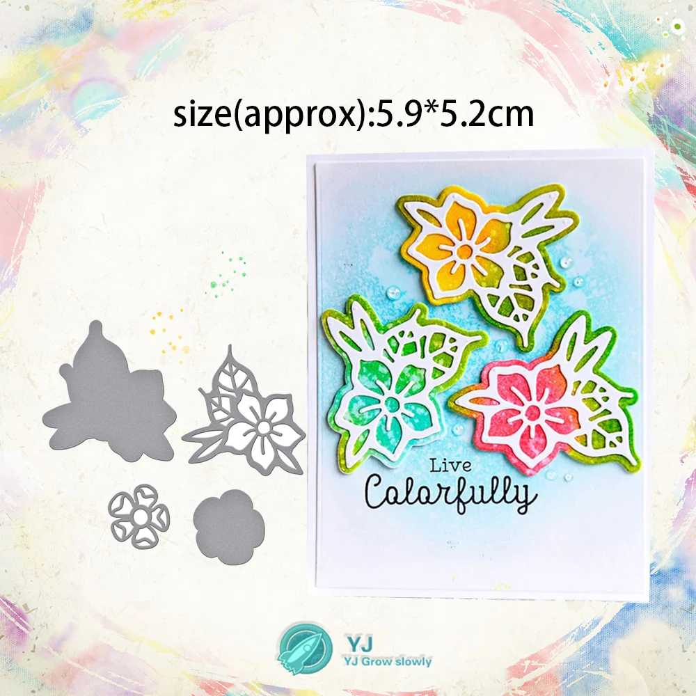 YJ Beautiful flower metal mold cutting mold DIY scrap paper embossed