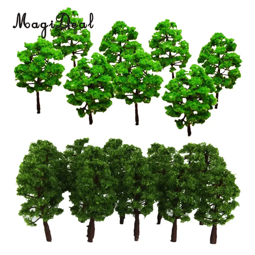 30Pcs Plastic Greenery HO N Model Trees for Train Railroad Railway Village Scenery Layout Landscape Model Toys