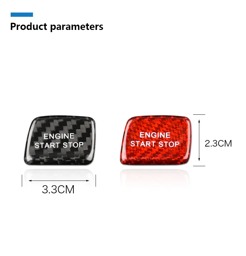 Chevrolet Camaro 2016+ Accessories Car Engine Start Stop Button Sticker Carbon Fiber Switch Button Cover Decoration (9)