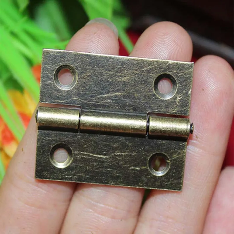 Wholesale Bronze Tone Door Luggage Mini Hinge,4 Holes Decor