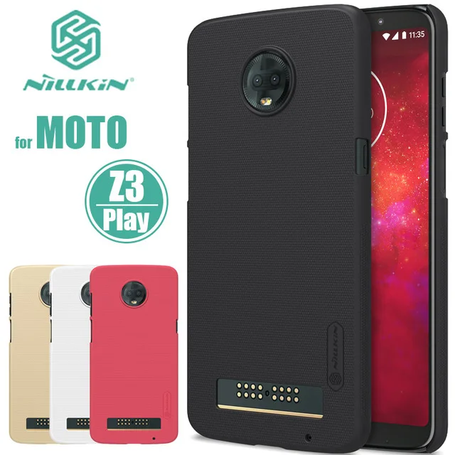 

Nillkin Case for Moto Z3 for Moto Z3 Play Frosted Shield PC Hard Back Cover sFor Moto Z3/Z3 Play Case with Gift