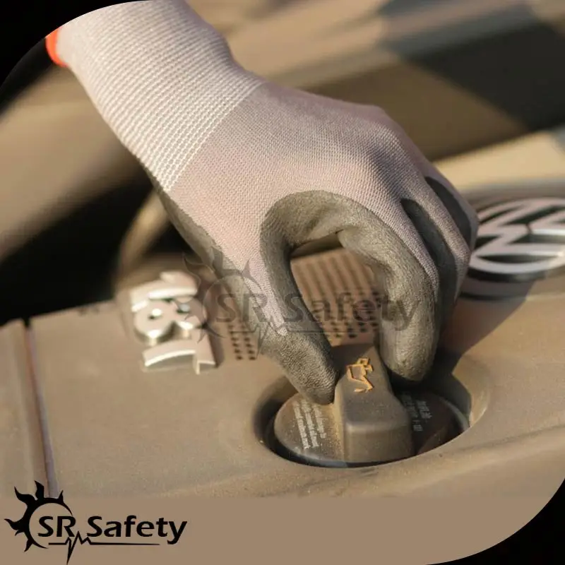 

SRSAFETY 5 pairs 15 gauge high quality safety gloves micro foam nitrile dipped gloves