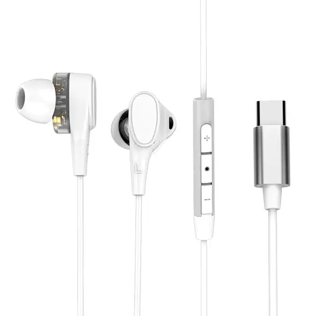 Type C Earphone Stereo Sound Wired Earphone For Phone Type C Earpiece
