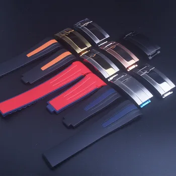 

20mm 22mm Nature Silicone Rubber Watchband High Quality Watch Strap Special for Submariner Daytona GMT OYSTERFLEX Watch 126600