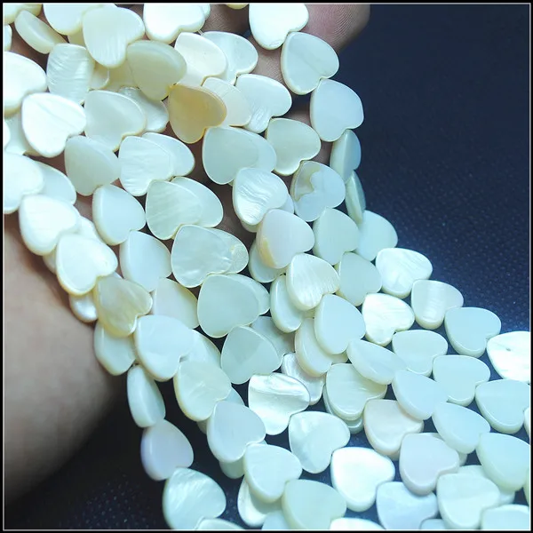 

nature shell beads mother of pearl heart shapes shell strands white colors for bracelets making accessories 8mm10mm12mm15mm 20mm
