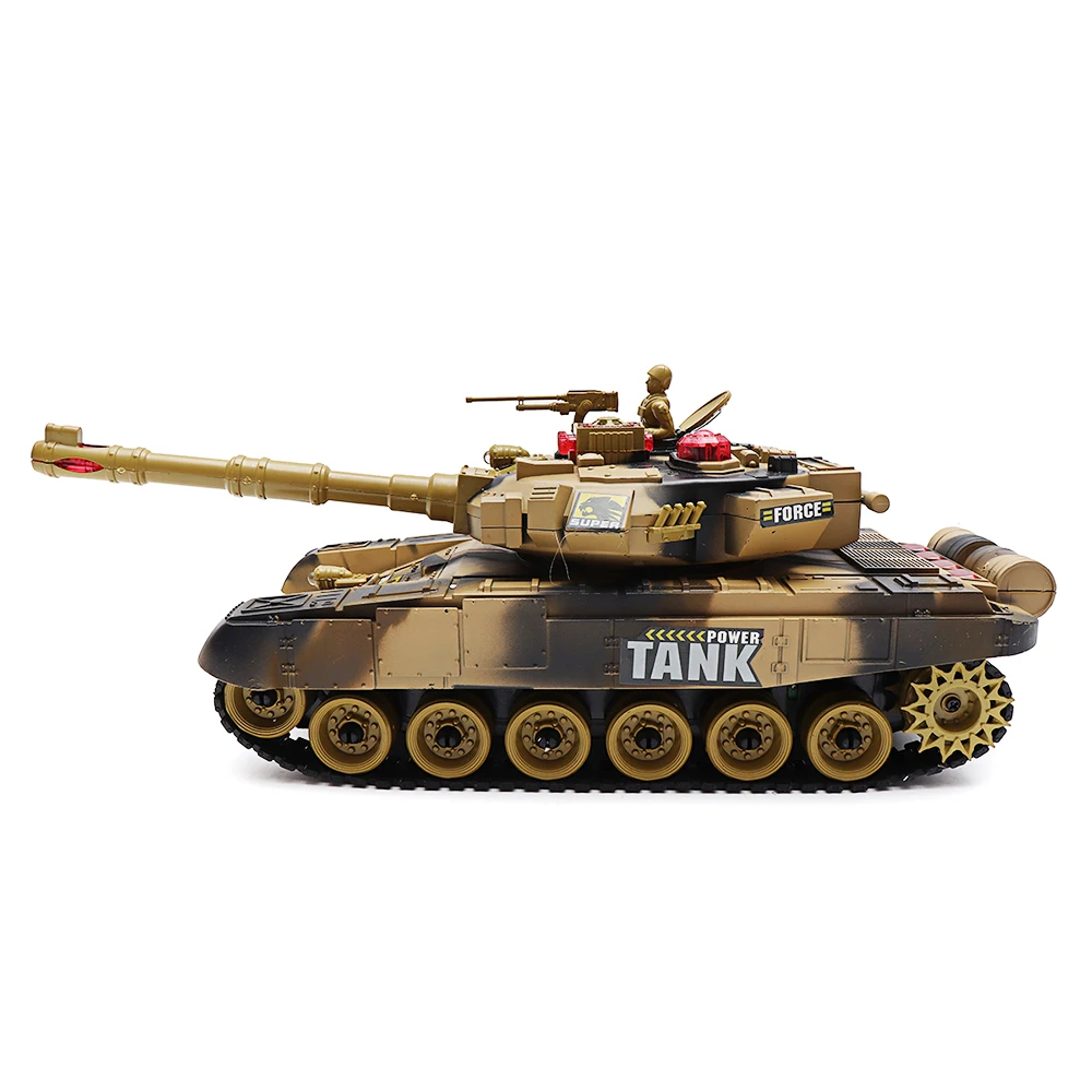 

New Arrival 2.4G 10CH RC Tank With Light Sound Remote Control Toys For Boys Children Gift