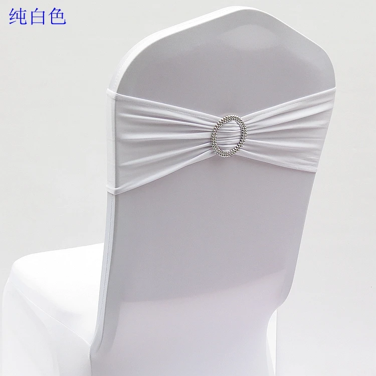 RUBIHOME пояс для стула(10 шт./лот) повязка на стул стрейч спандекс Чехол для стула с кольцом для свадебной вечеринки Рождественское украшение - Цвет: 1