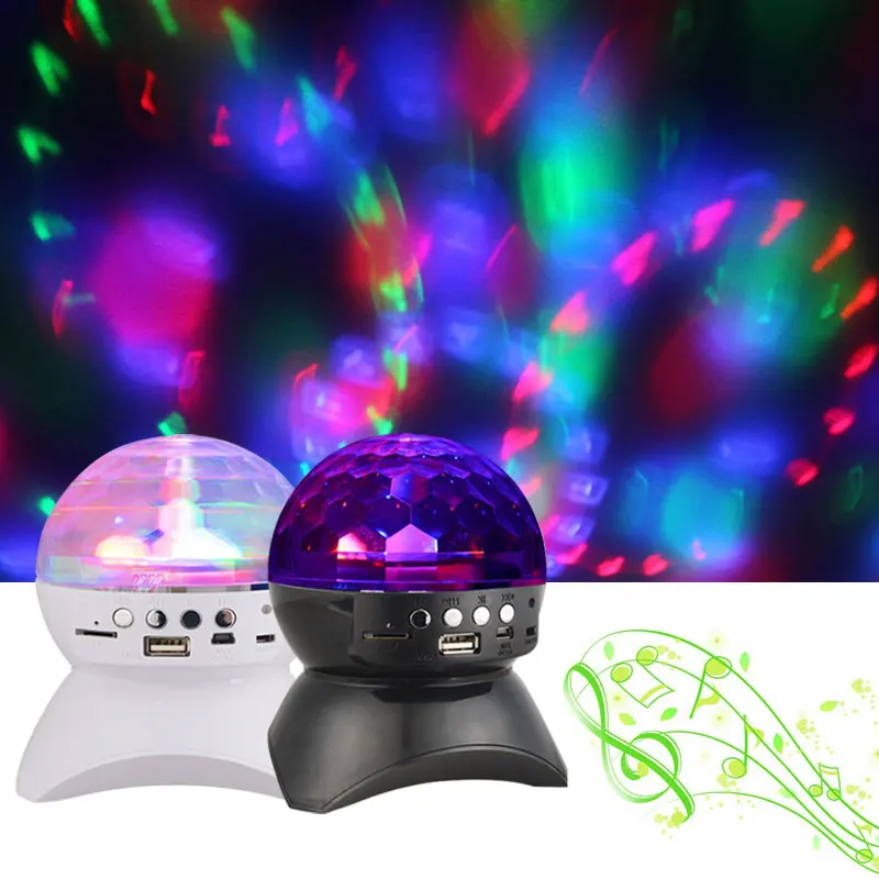 

RGB Colorful Dmx LED Stage Light Effect Magic Ball for KTV Disco DJ Party Home Decoration Lamp + Bluetooth Speaker MP3 FM Radio