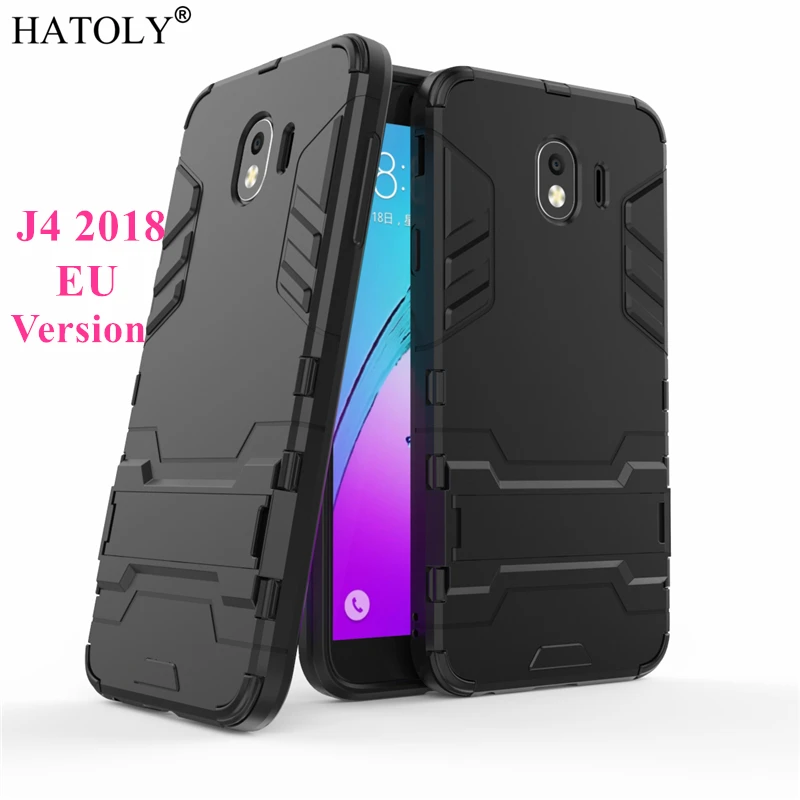 

HATOLY For Armor Case Samsung Galaxy J4 2018 Case Galaxy J4 Robot Silicon Rubber Hard Back Phone Cover For Samsung J4 2018 J400F