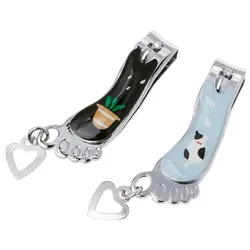 Милые ногтей Toe Clipper Cutter триммер Маникюр Педикюр Нержавеющая сталь инструмент