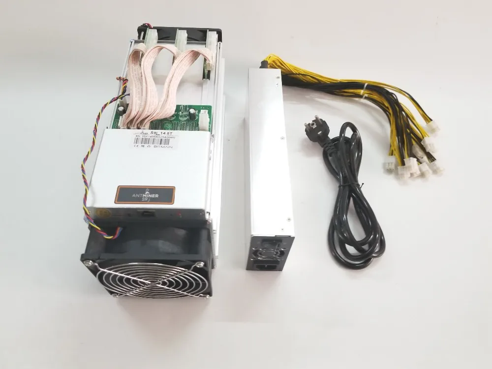 AntMiner S9j 14,5 T с 1800W PSU Asic Биткоин SHA-256 BTC BCH битмайнер лучше, чем Antminer S9 S9i 13T 13,5 T 14T S11