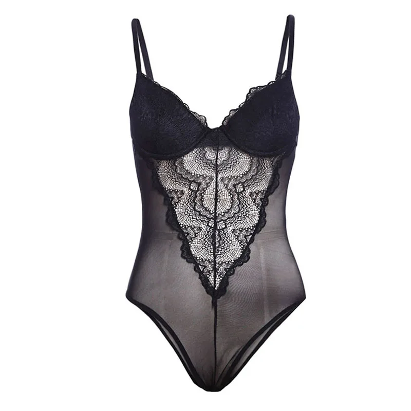 Black-Lace-Cup-Mesh-Bodysuit-LC32175-2-5
