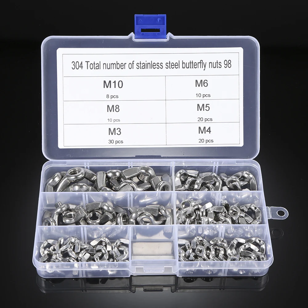 

DIN315 M3/M4/M5/M6/M8/M10 304 Stainless Steel Cap Nut Set Hexagon Nuts 5PCS