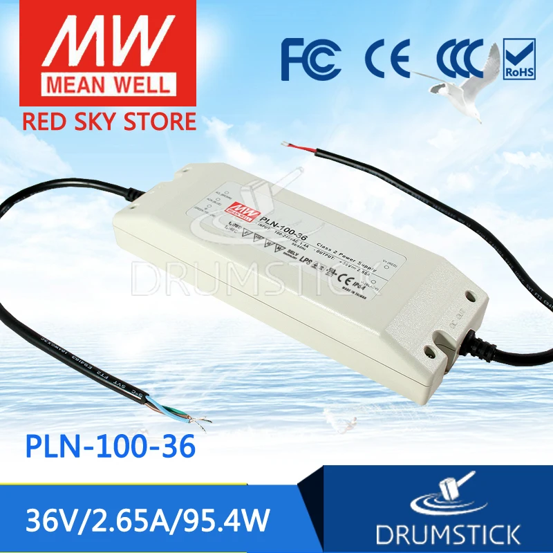 Selling Hot MEAN WELL PLN-100-36 36V 2.65A meanwell PLN-100 36V 95.4W Single Output Switching Power Supply