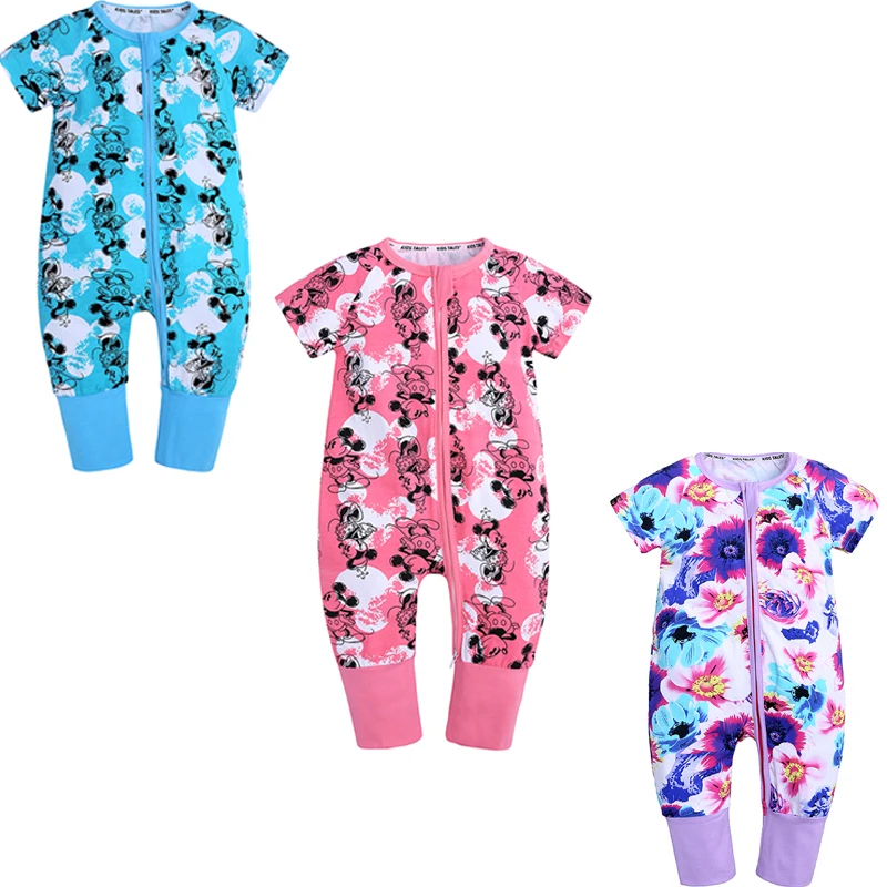 

New Cartoon Romper baby boy Girl spring Summer Cotton short sleeve mouse print newborn rompers clothing toddler costume jumpsuit