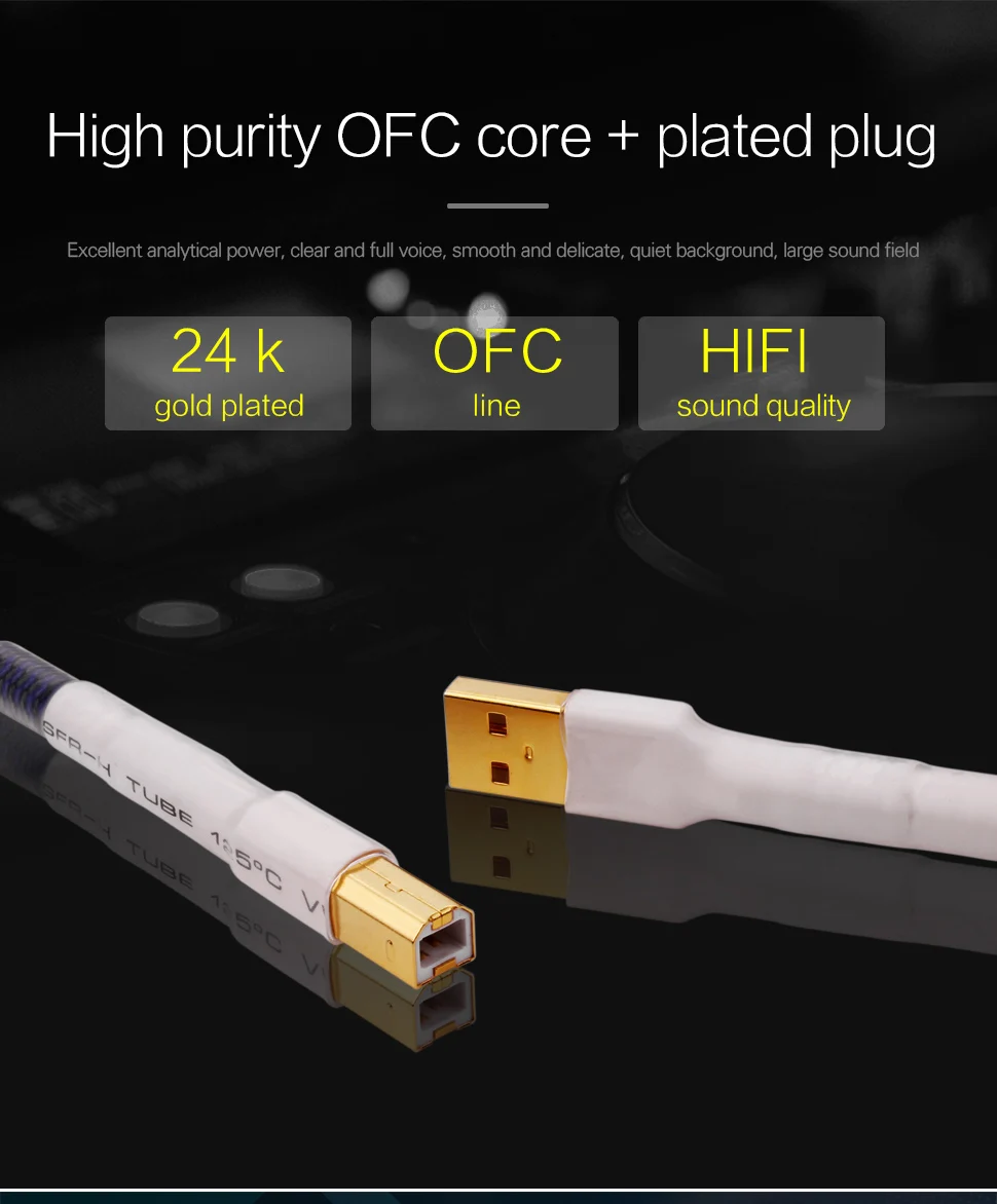 YYTCG Hifi USB кабель высокого качества тип А-тип в Hifi кабель для передачи данных для ЦАП