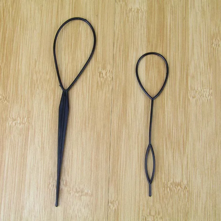 1Set(2pcs) 1 набор(2 шт.) пластиковые инструменты для укладки волос Новые Волшебные пряди хвост волосы коса конский хвост Стайлинг клип булочка производитель для девочек прически - Цвет: 1Set(2pcs)