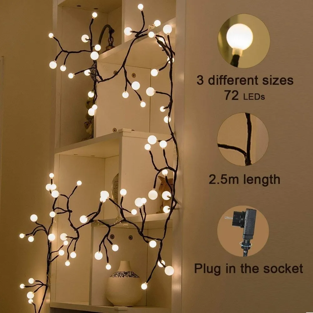 72LED Rattan Branches Led string light 8 Modes Decorative Starry Fairy Lights Indoor Outdoor Christmas Halloween Patio Garden 72LED Rattan Branches Led string light 8 Modes Decorative Starry Fairy Lights Indoor Outdoor Christmas Halloween Patio Garden