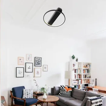 

Nordic Simple Living Room LED Ceiling Llamp Restaurant Round Aluminum Ceiling Lamp Bedroom Study Office Lamp Free Shipping