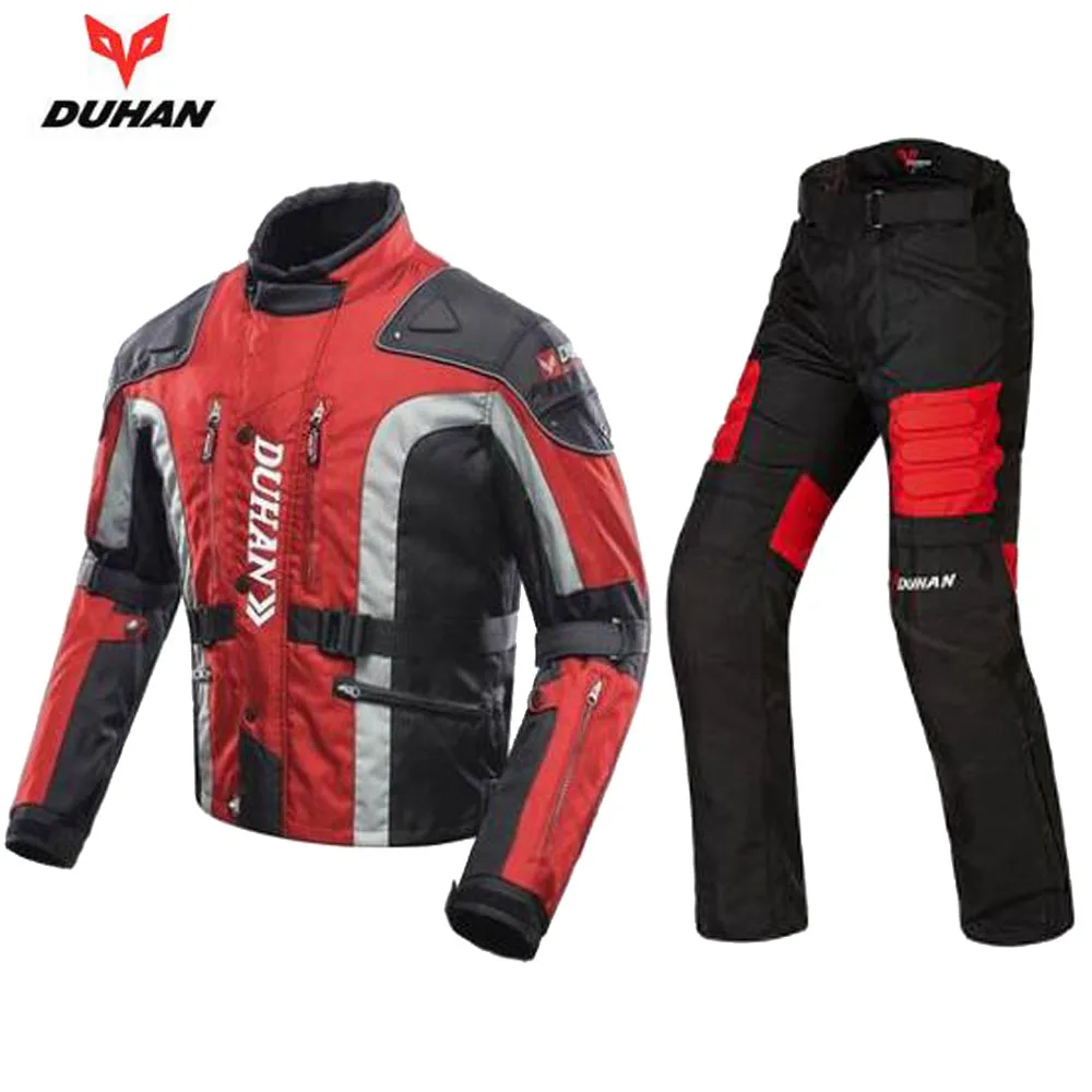 

DUHAN Autumn Winter Cold-proof Warm Motorcycle Jacket Pants Motocross Motorcycle riding suits Moto Racing Pants Clothing Set