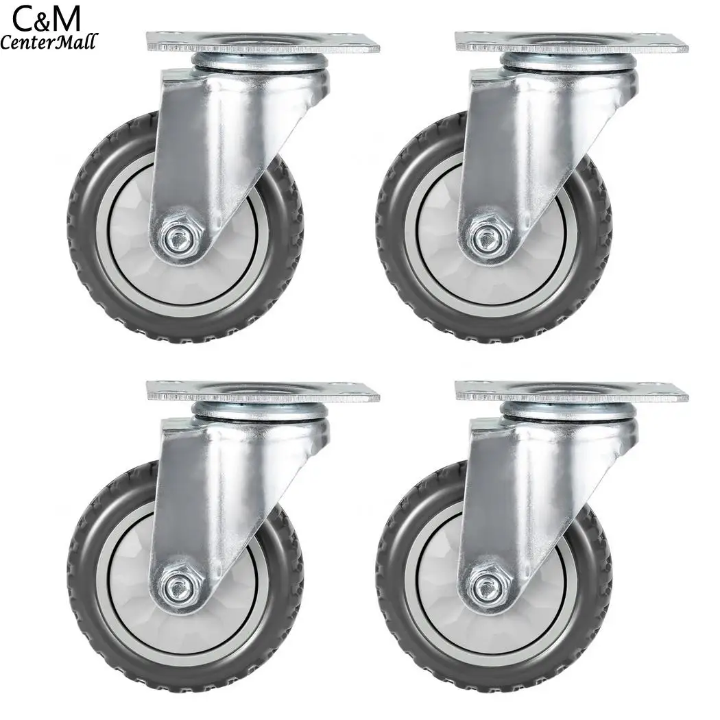 

for Top Caster 4 Trolley Swivel Heavy Wheels Pack Plate Duty Kit Inch Furniture 4