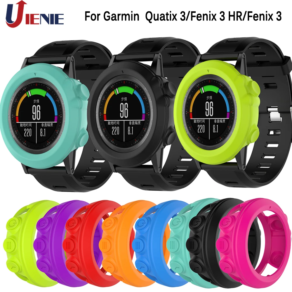 

Silicone Protector Case Protective Shell for Garmin Fenix 3/Fenix3 HR/Sapphire/Quatix 3/Tactix Bravo Smart Watch Anti-Scratch