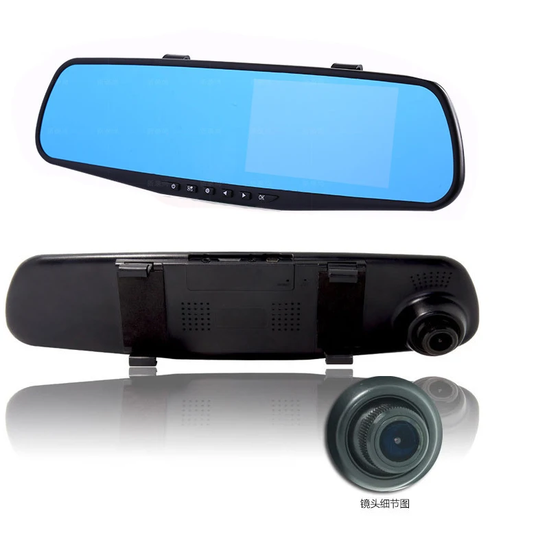 2.8 inch HD 1080P Dual Lens DVR Mirror Dash Cam Recorder with Car Rear View Camera DVRs Registrator Dashcam Camera Recorder