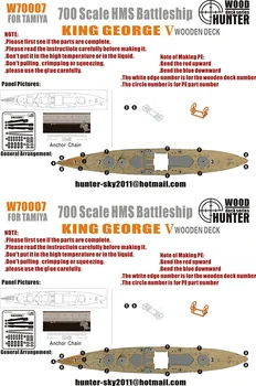

1/700 British Royal Navy George V wood deck Hunter Assembly model Toys