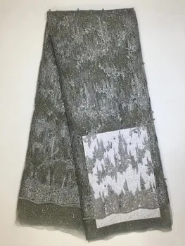 

2017 Nigerian Tulle Lace Fabric Fast Shipping African Lace Fabric For Wedding Pink Embroidery Beaded Lace Fabric D17503