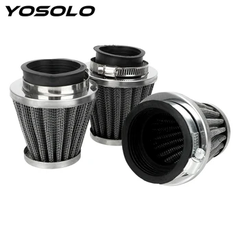 

YOSOLO Motorcycle Mushroom Head Air Filter Clamp On Air Filter Cleaner Universal 39/42/50/mm Caliber Size Motorcycle Accessories