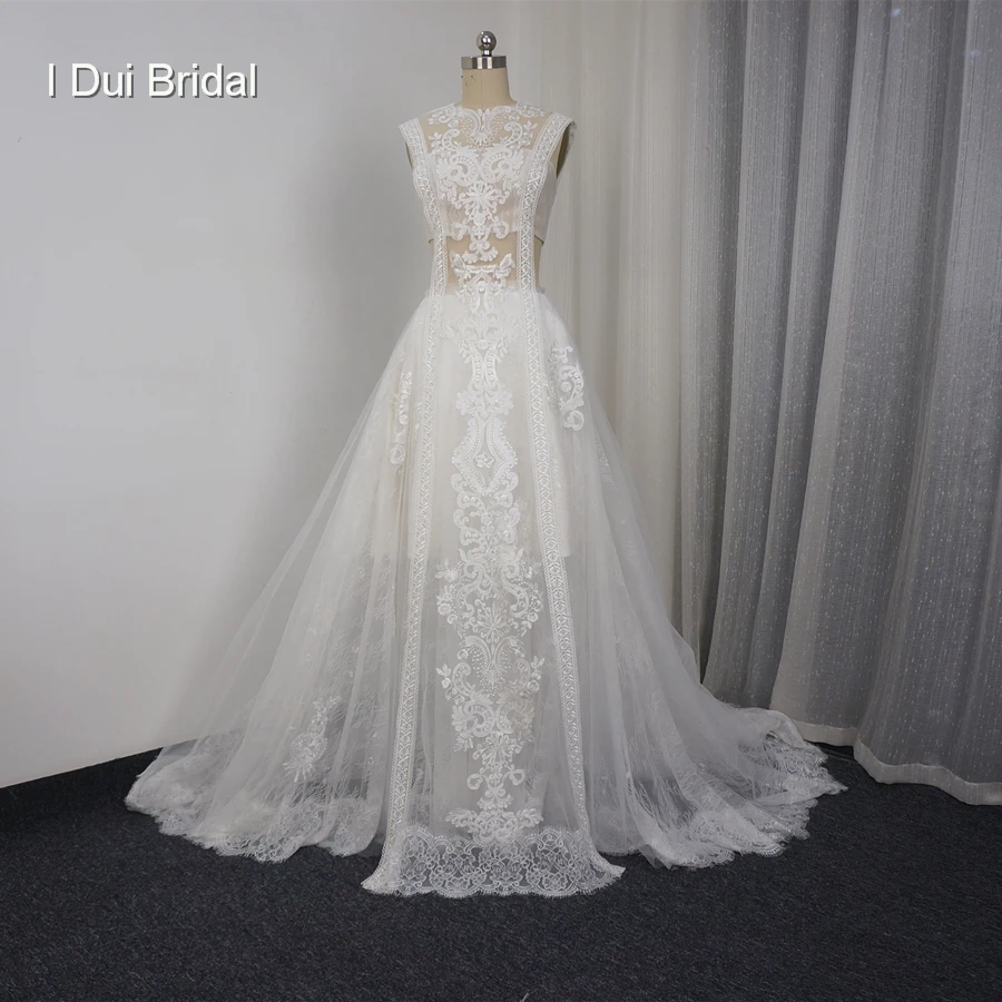 Best Offers Lace Illusion Wedding Dresses Sexy New Style Real Photo Factory Custom Made Bridal Gown
